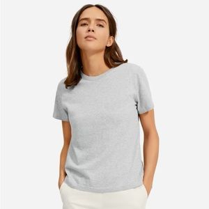NWT heathered grey everlane box cut organic cotton tee